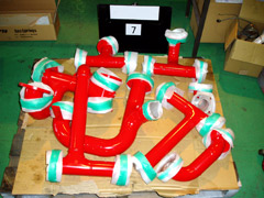 薬液配管洗浄・結合部修正